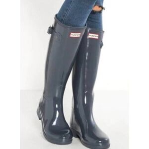 HUNTER Original Tall Gloss Rain Boot Size 6